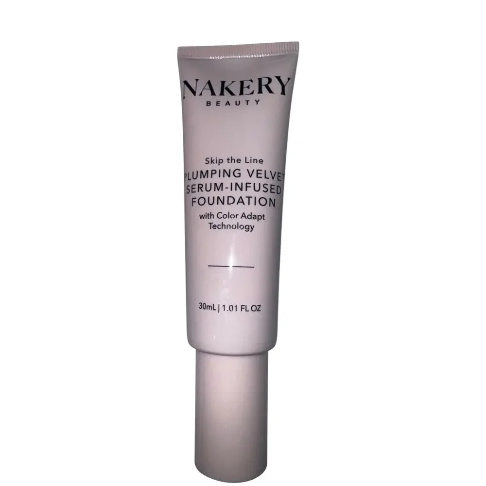 New Nakery Skip The Line Plumping Velvet Serum Infused Foundation Shade Deep Lux